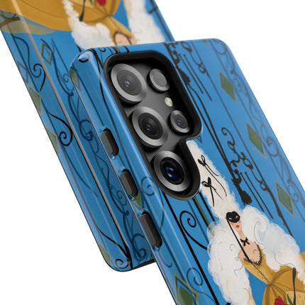 🎭🌹 The Lady At The Masquerade Gates Phone Case – Art Deco Fashion Illustration