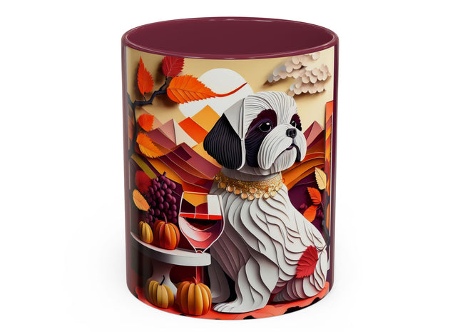 Shih Tzu at an Autumn Colorful Mugs (11oz, 15oz)