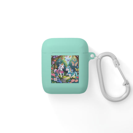 Baby Unicorns and Fluttering Butterflies AirPods Case Cover