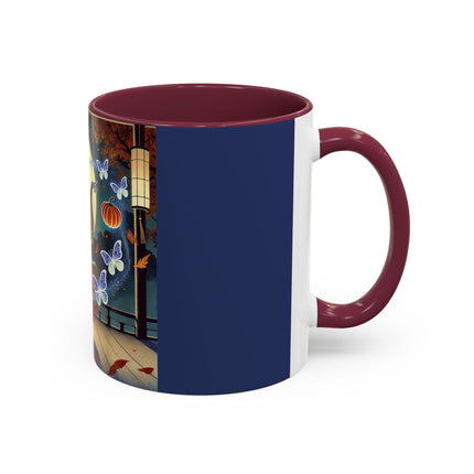 Court Magician with Ghost Butterflies Colorful Mugs (11oz, 15oz)
