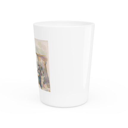 The Three Skulls by Paul Cézanne Ceramic Shot Glass