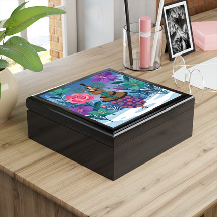 🌹❄️ The Holly Rose Of Winter Jewelry Box – Art Deco Christmas Garden