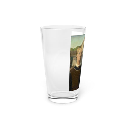 American Gothic by Grant Wood Glass, 16oz