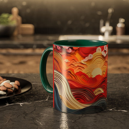 Vibrant Sunrise Sky Colorful Mugs (11oz, 15oz)