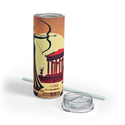 Art Deco Valentine's Romance Skinny Matte Tumbler, 20oz