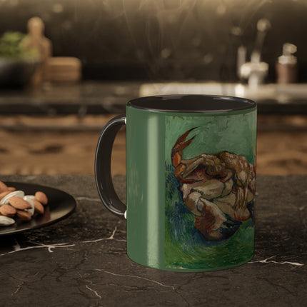 Crab on its Back by Vincent Van Gogh Colorful Mugs, 11oz