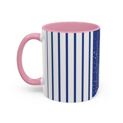 Snowman in Falling Snow Colorful Mugs (11oz, 15oz)