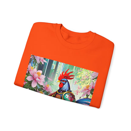 Cyberpunk Rooster Unisex Heavy Blend™ Crewneck Sweatshirt