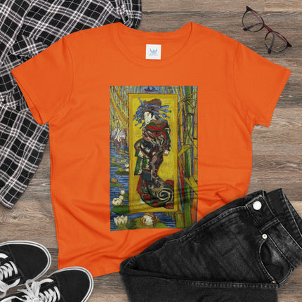 Courtesan (after Eisen) by Vincent van Gogh Women's Midweight Cotton Tee