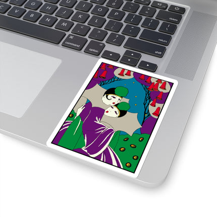 Two Pierrots Kiss-Cut Stickers (4 Sizes)