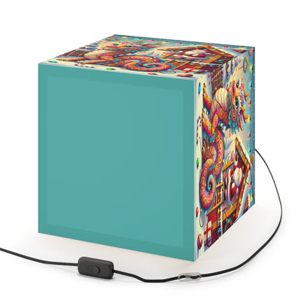 Playful Dragon's Christmas Light Cube Lamp