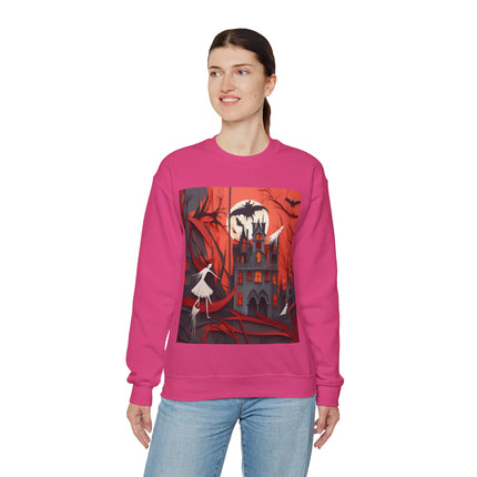 Halloween Night Scene Unisex Heavy Blend™ Crewneck Sweatshirt