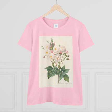 Rosa Noisettiana by Pierre Joseph Redouté Women's Midweight Cotton Tee