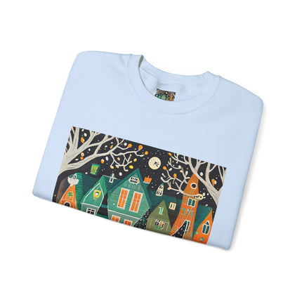 Night of the Trick-or-Treating Owlets Unisex Heavy Blend™ Crewneck Sweatshirt
