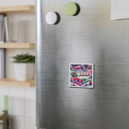 Festive Reindeer Flight Die-Cut Magnets (5 Sizes)