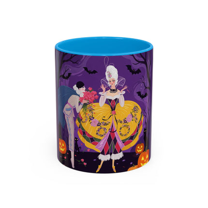 🎭🌹 The Harlequin Rose Masquerade Colorful Mug – Theatrical Halloween Romance