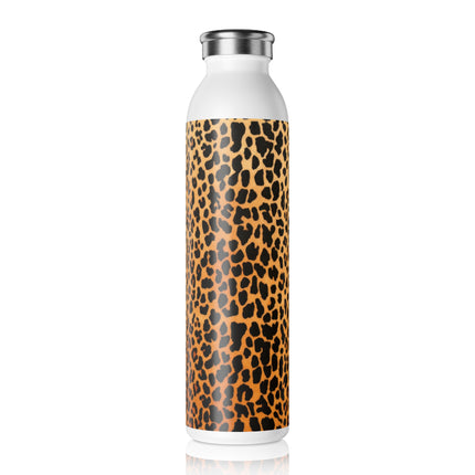 Classic Leopard Print Slim Water Bottle
