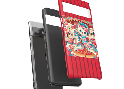 Geisha Kitten's Enchanted Carousel Phone Cases