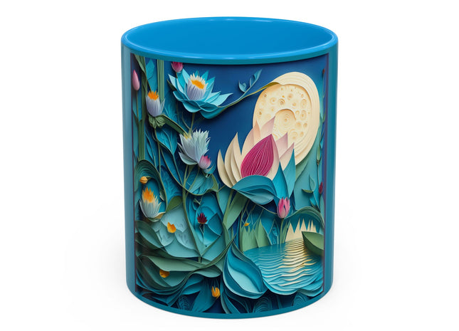Ethereal Moonlit Lake Colorful Mugs (11oz, 15oz)
