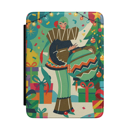 🎄✨ The Lady Of The Christmas Ornament Kindle Case – Art Deco Holiday Fantasy