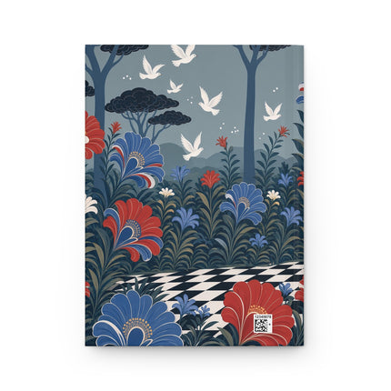 🎭🌺 The Enchanted Garden Dance Hardcover Journal – Art Deco Floral Celebration