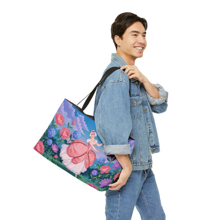 🎭🌸 The Lady Of The Secret Masquerade Weekender Tote Bag – Art Deco Garden Fantasy