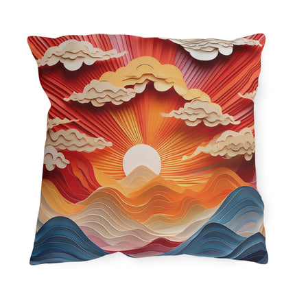 Vibrant Sunrise Sky Outdoor Pillows