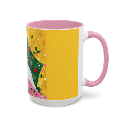 💌🎄 The Christmas Letter Of Holly House Colorful Mug – Whimsical Art Deco Holiday Charm