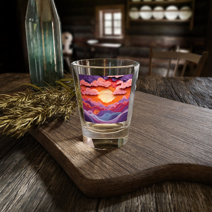 Dramatic Sunset Sky Shot Glass, 1.5oz