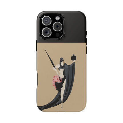 Dancer with Ink & Blossoms Phone Case – Elegant Grace & Artistic Poise