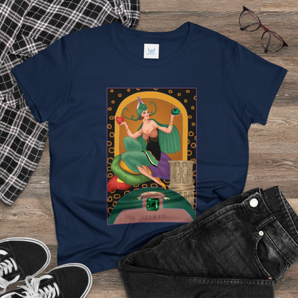 May & Emerald (from the Gem Series) by Sofia Chiostri Women's Midweight Cotton Tee