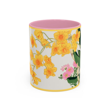 Golden Bow Orchid by Tanigami Kônan Colorful Mugs (11oz, 15oz)