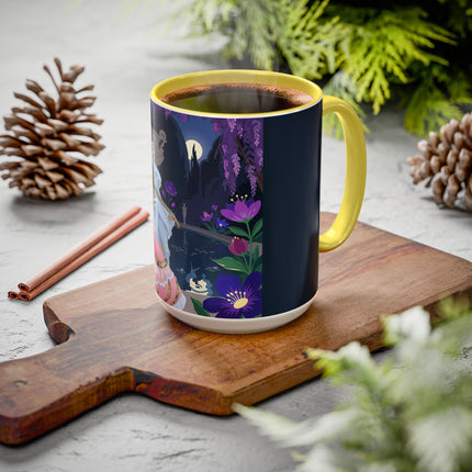 The Moonlit Garden Serenade Colorful Mugs – Art Deco Musical Elegance