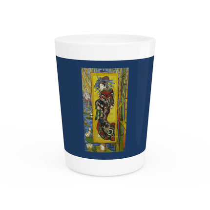 Courtesan (after Eisen) by Vincent Van Gogh Ceramic Shot Glass
