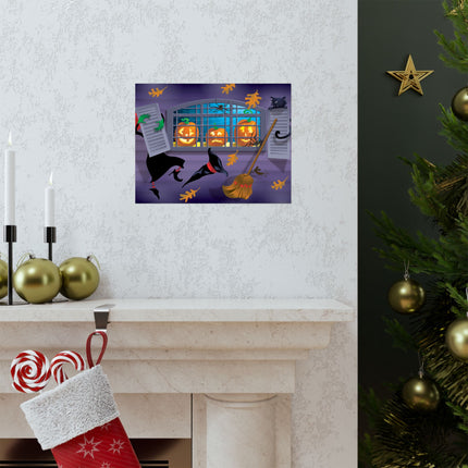 Whimsical Halloween Mischief Matte Horizontal Posters
