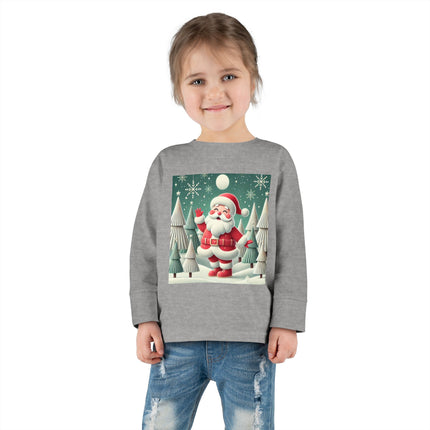 Santa's Joyful Night Toddler Long Sleeve Tee