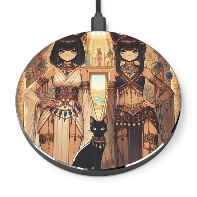 The Egyptian Priestess Cats Wireless Charger – Temple Guardians & Ancient Grace