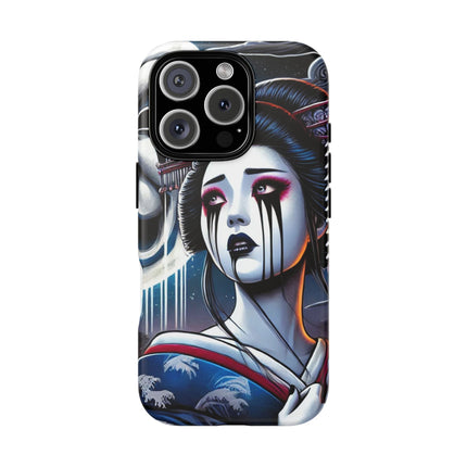 Geisha’s Black Ink Tears Phone Cases