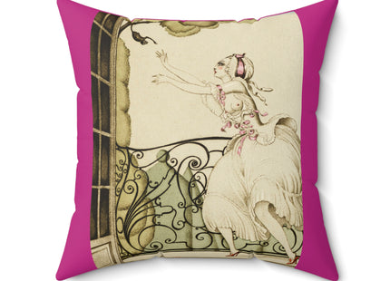 Sur talons rouges (On Red Heels) pl 02 by Gerda Wegener Spun Polyester Square Pillow