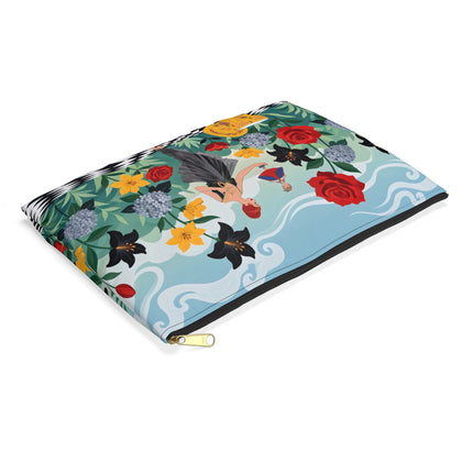 🌹🎭 The Lady Of The Little Dancer Accessory Pouch – Art Deco Floral Fantasy