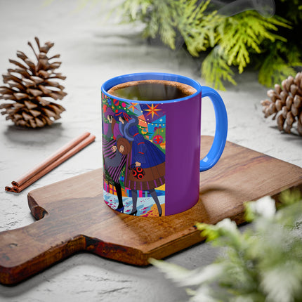 🎄✨ Christmas Among The Twinkling Trees Colorful Mug – Art Deco Holiday Fantasy