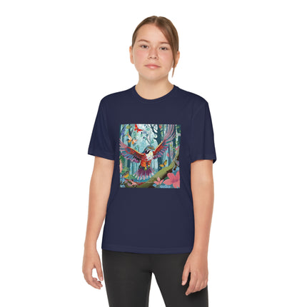 A Colorful Raptor Youth Competitor Tee