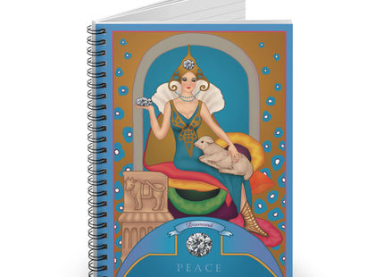 April & Diamond (from the Gem Series) by Sofia Chiostri Spiral Notebook - Ruled