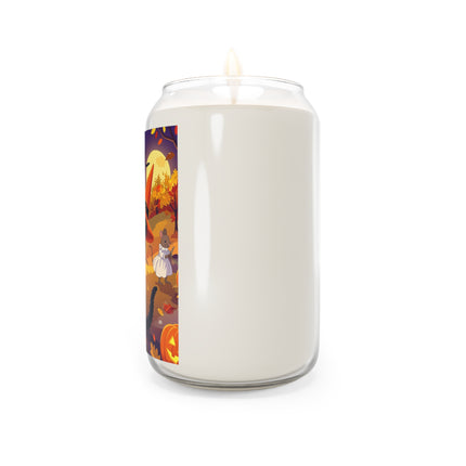 🐈‍⬛🎻 The Black Cat’s Moonlit Melody Scented Soy Candle – Whimsical Halloween Music