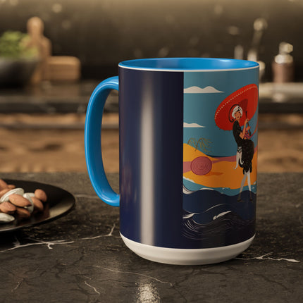 Beachside Promenade Colorful Mugs – Chic Summer Stroll & Coastal Glamour