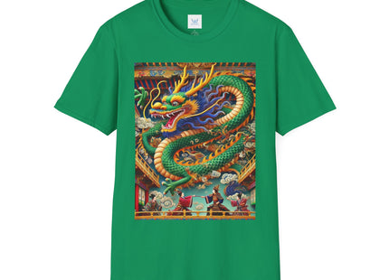 Tibetan Dragon Over Kabuki Duel Unisex Softstyle T-Shirt