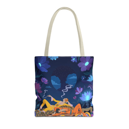 🌙🌺 The Midnight Garden Dreamers Tote Bag – Art Deco Nocturne