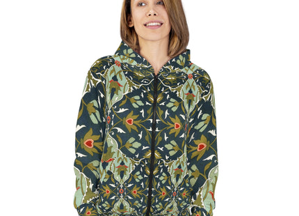 Ornamental Tiles (Pl. 10) from the Afghan Boundary Commission Zip Hoodie (AOP)