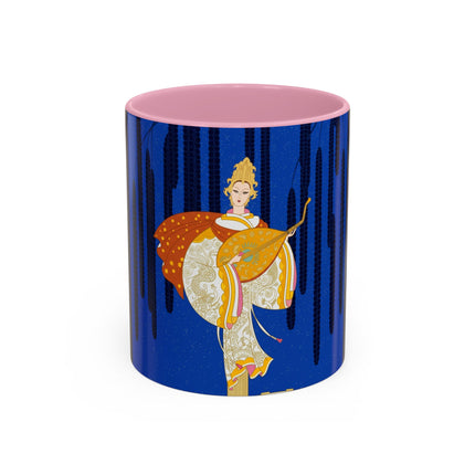 Celestial Melody Colorful Mug (11oz, 15oz) – Musical Grace, Starlit Beauty & Art Deco Elegance