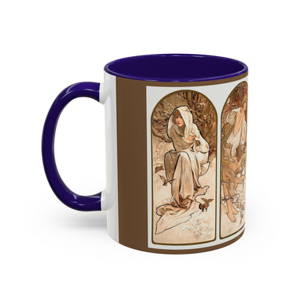 The Seasons by Alphonse Maria Mucha Colorful Mugs (11oz, 15oz)